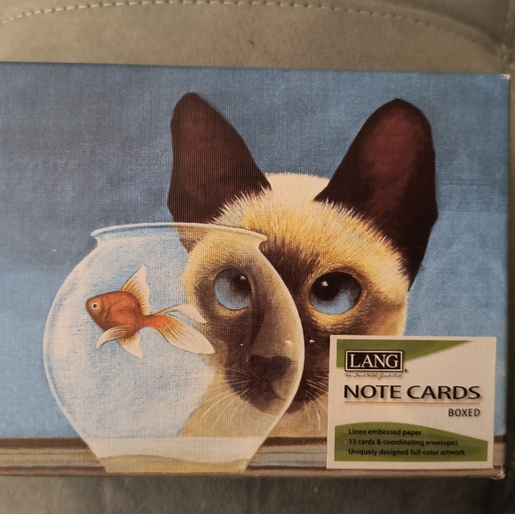 Siamese cat note cards with envelopes new in box - Picture 1 of 7